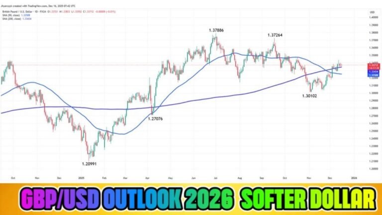 GBP/USD Forecast 2026 showing price outlook, Fed and BoE policy impact, and key technical levels