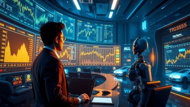 Future stock market trends featuring AI, automation, robotics, and electric vehicles shaping global investing in 2026.